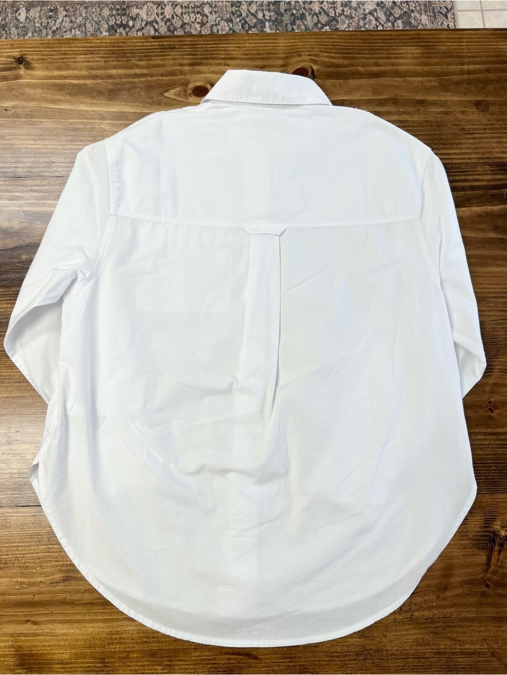 Madewell Oversized Button-Up Shirt in White Cotton Size XXS NWT - Picture 13 of 13